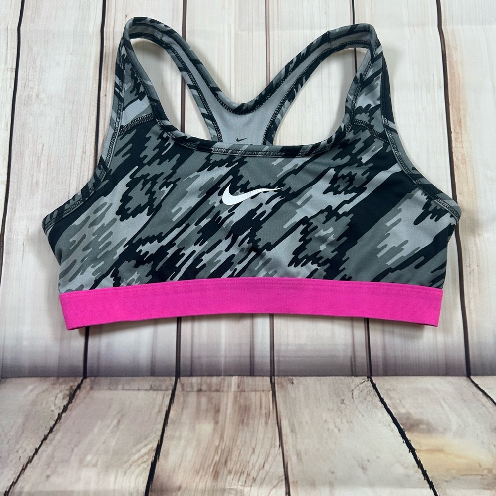 Nike Gray and Pink Sports Bra